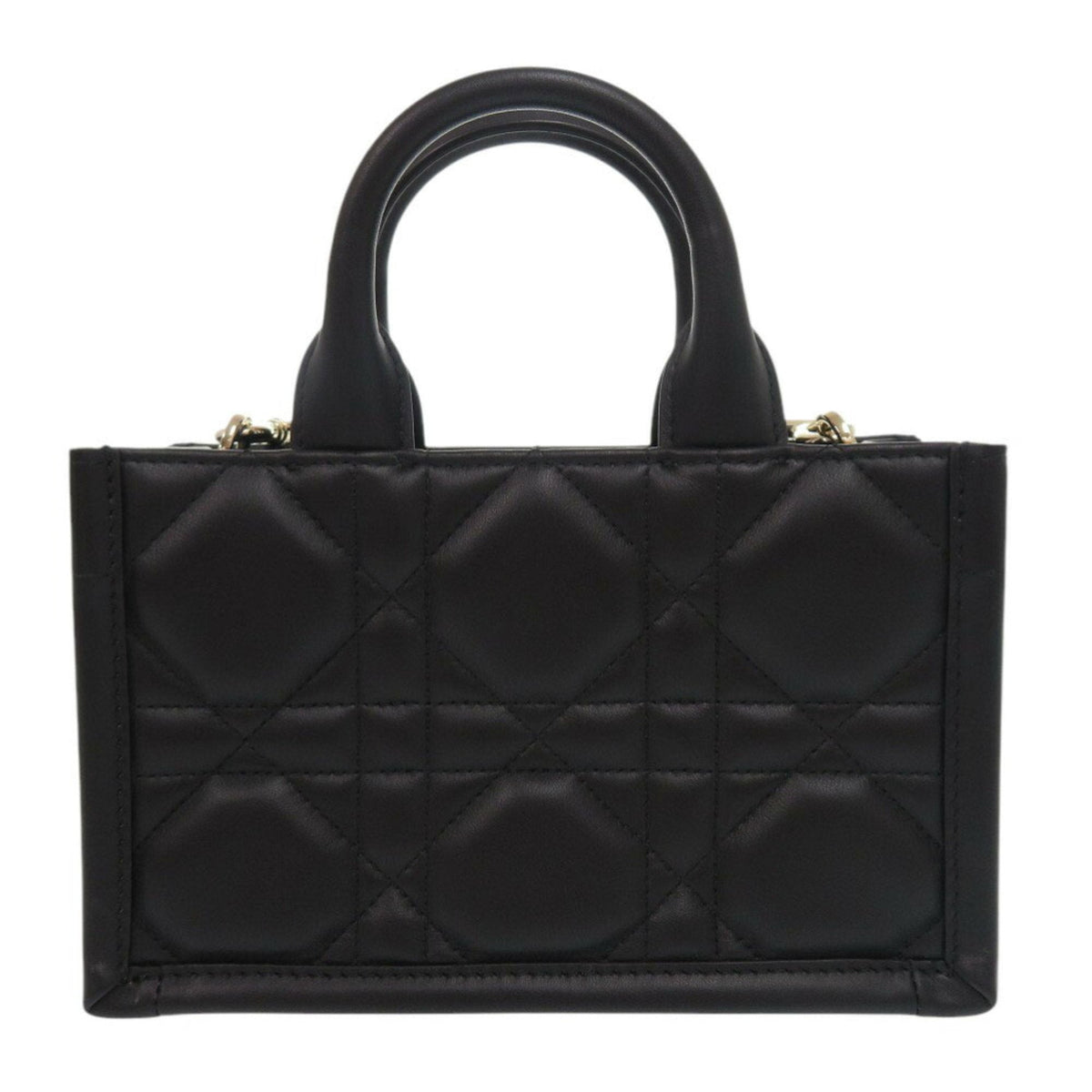 Christian Dior Black Leather Handbag Shoulder Bag Style 3