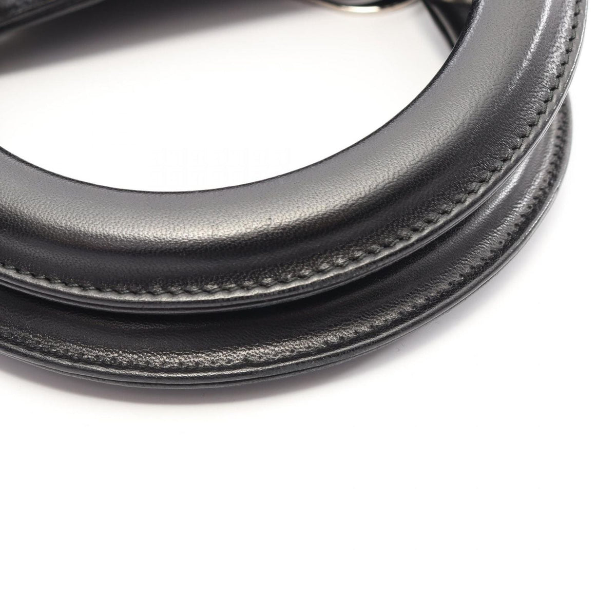 Dior Handbag Granville Cannage 2-Way Black Leather