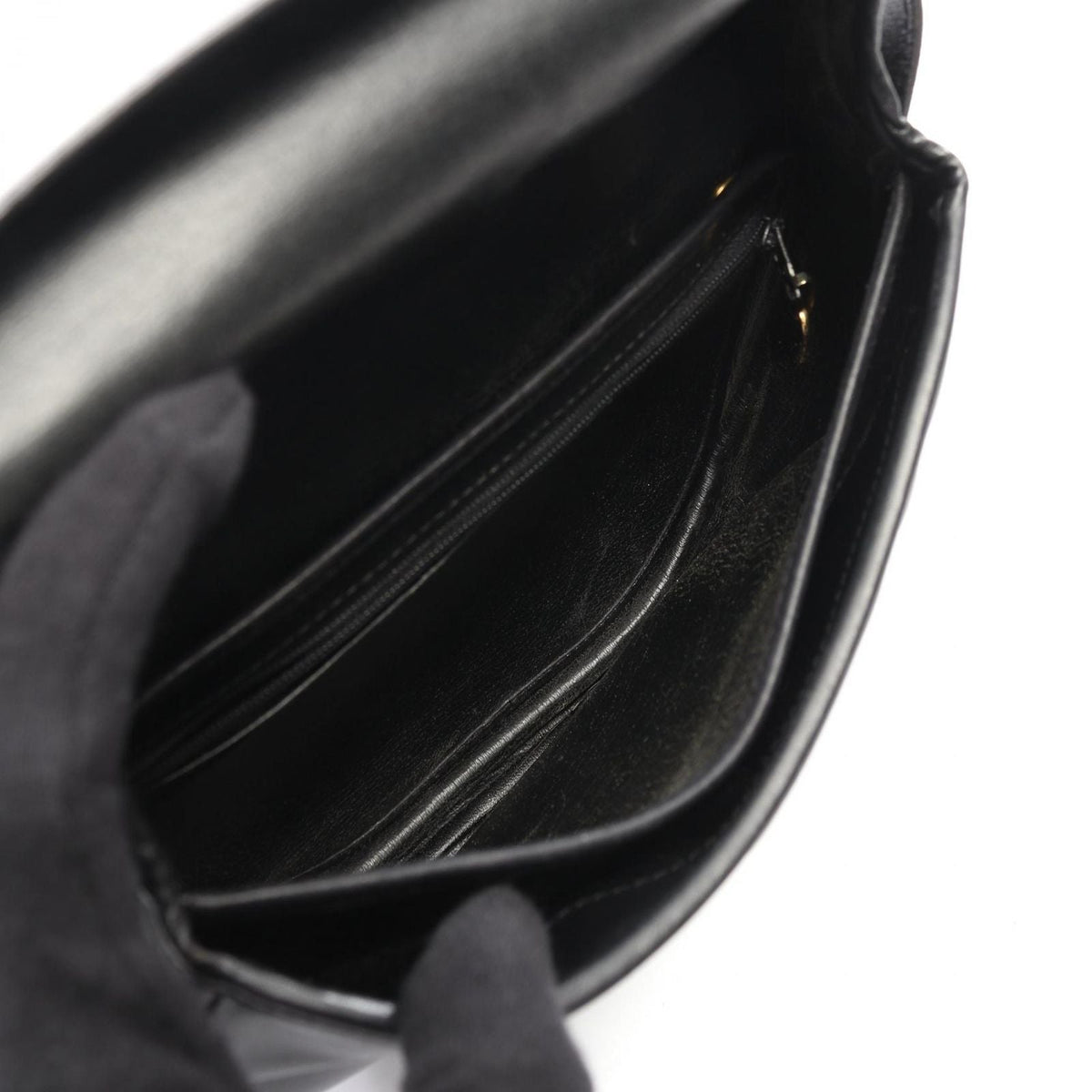 Dior Shoulder Bag Black Leather Vintage