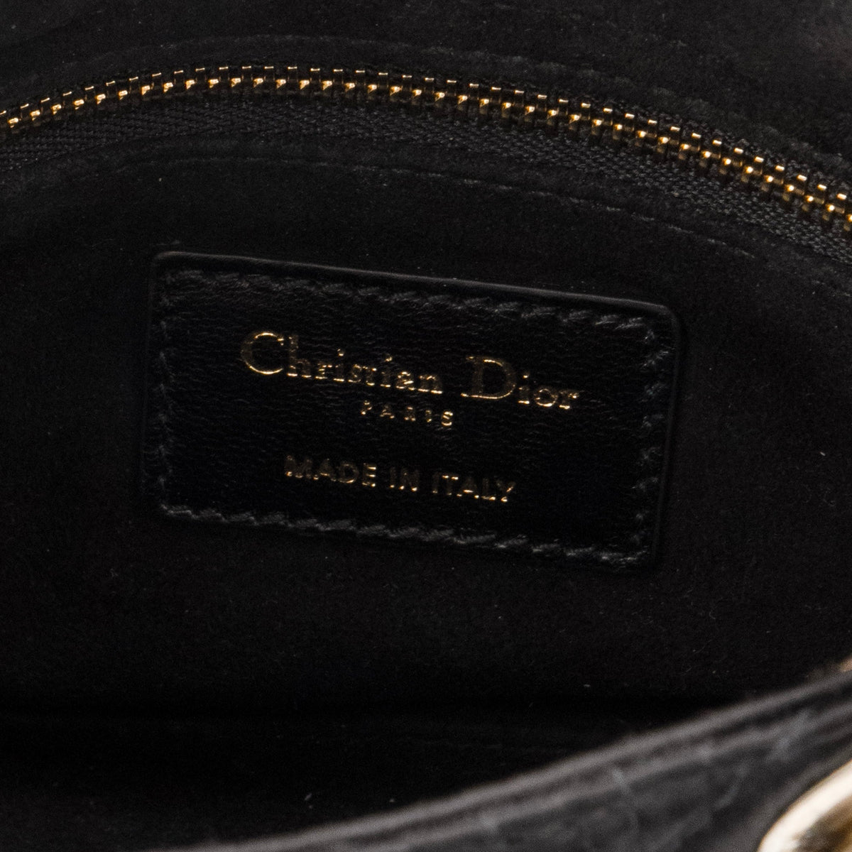 DIOR - Lady Dior Christal Mini Dior handbag in black satin